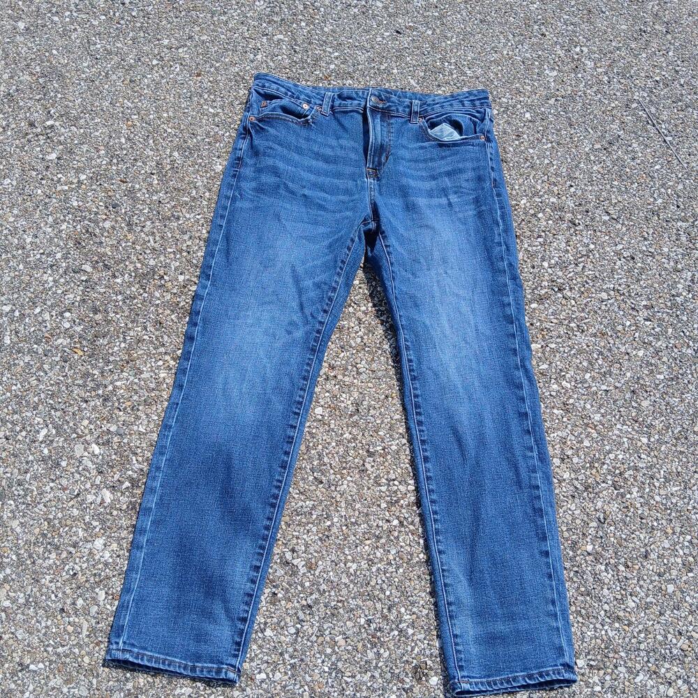 Aeropostale Jeans Mens 36x32 Blue Medium Wash Skinny Slim Fit Denim Pants Casual